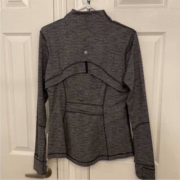 NWOT Lululemon Define Jacket LUON VARIEGATED KNIT BLACK HEATHERED BLACK - Picture 6 of 6